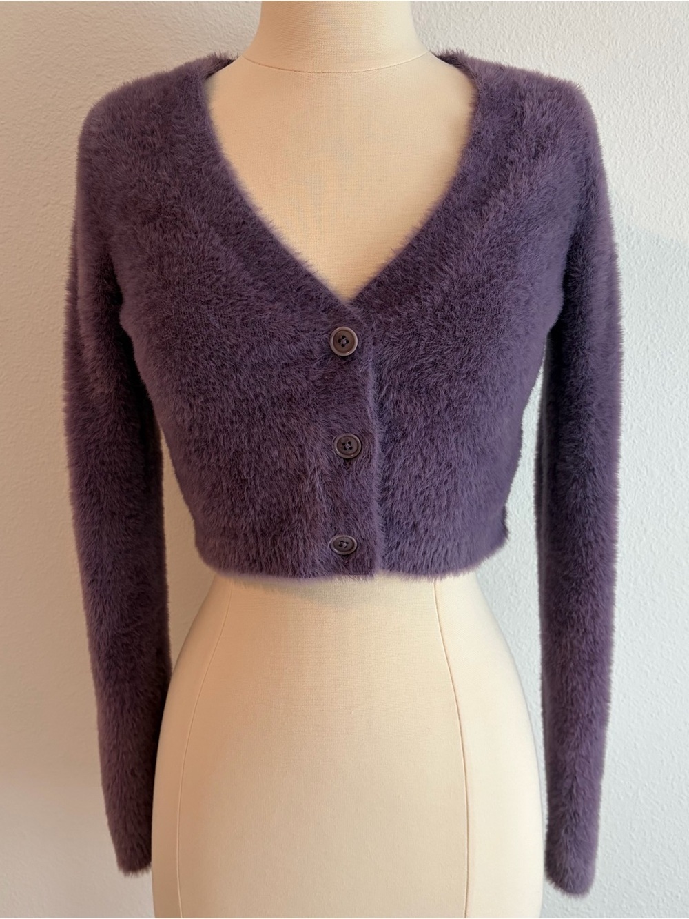 Aritzia Sunday Best Heather Mauve Reese Cardigan - Picture 6 of 13